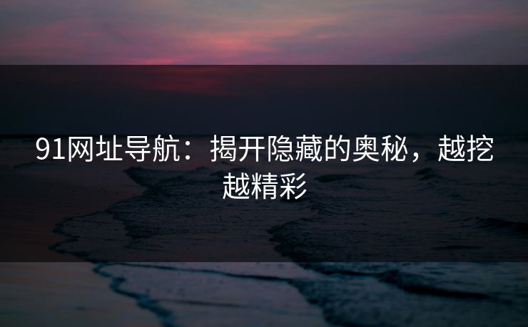 91网址导航：揭开隐藏的奥秘，越挖越精彩